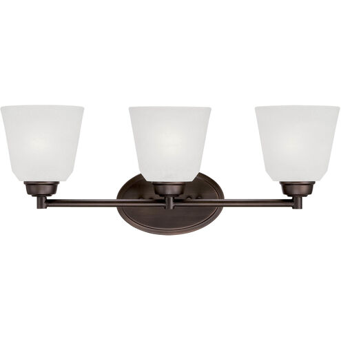 Franklin 3 Light 23 inch Rubbed Bronze Vanity Light Wall Light